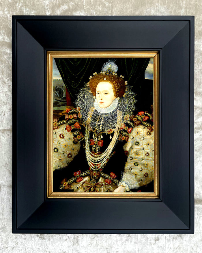 Gilt Framed Oleograph - Portrait of Elizabeth 1
