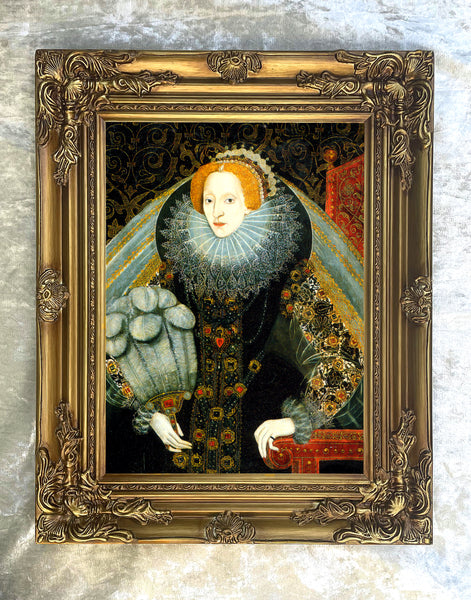 Fine Gilt Framed Oleograph - Portrait of Queen Elizabeth 1
