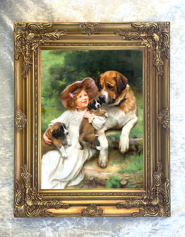 Fine Oleograph on Canvas - "The Favourite"