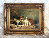 Ornate Framed Oleograph of the "Members of the Hunt"