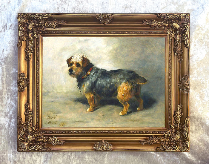 Fine Lithograph on Canvas of a Brown & Tan Dog aft. John Emms