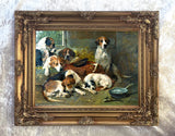 Ornate Framed Oleograph of the New Forest Hounds