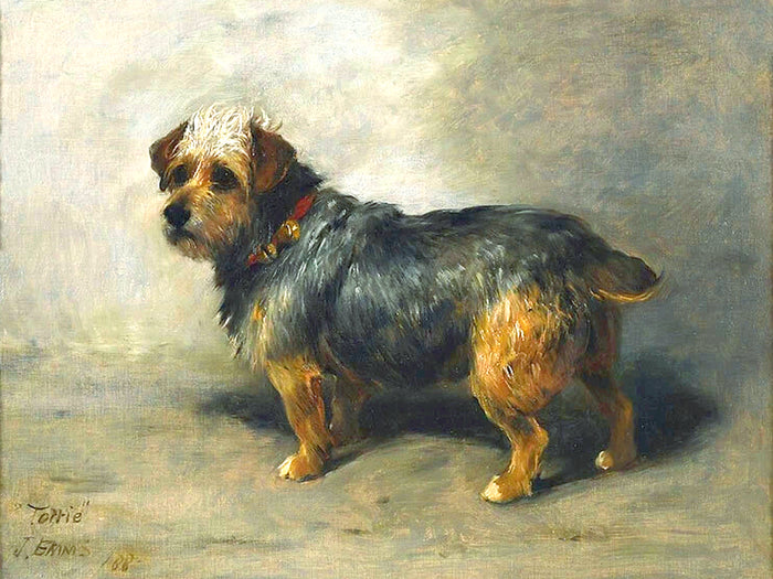 Fine Lithograph on Canvas of a Brown & Tan Dog aft. John Emms
