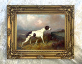 Gilt Framed Oleograph of an English Pointer