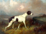 Gilt Framed Oleograph of an English Pointer