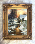 Stunning Oleograph on Canvas of "Bucket Mill" after Farquharson