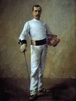Fine Lithograph on Canvas of a Champion Fencer