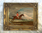 Oleograph on Canvas of a Bay Hunter  "At the Gallop" aft. John Ferneley