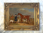 Oleograph on Canvas of a Huntsman with Hounds aft. J Ferneley
