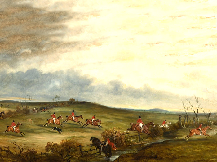 Oleograph on Canvas of a Hunting Scene - 