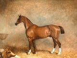 Fine Oleograph on Canvas -Portrait of "Light Heart" a Chestnut Hunter  aft. Ferneley