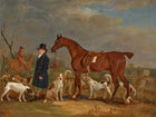 Oleograph on Canvas of a Huntsman with Hounds aft. J Ferneley
