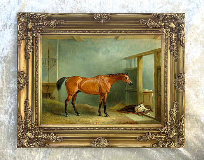 Oleograph on Canvas of a Hunter 