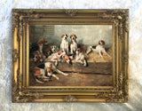 Fine Lithograph on Stretched Canvas of the Hounds at Rest