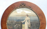 Superb Edwardian Ornate Circular Satin Wood Picture Frame SOLD