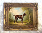 Fine Oleograph on Canvas - German Pointer in Woodland