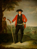 Fine Portrait of an C18th Golfer - Oleograph on Canvas