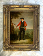Fine Portrait of an C18th Golfer - Oleograph on Canvas