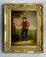 Fine Portrait of an C18th Golfer - Oleograph on Canvas