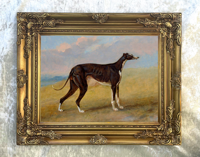 Gilt Framed Oleograph of the Greyhound 