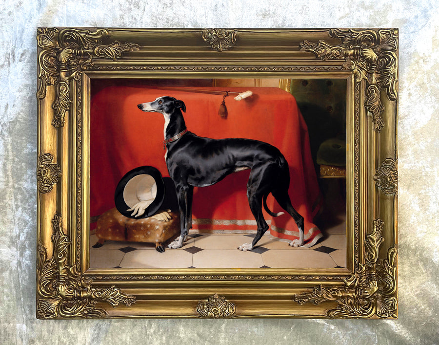 Gilt Framed Oleograph of the Greyhound 