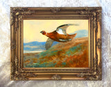 Fine Large Oleograph on Canvas of a Red Grouse