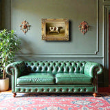 Fine Oleograph on Canvas of a Prize Heifer in a Yard