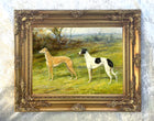 Gilt Framed Oleograph of a Pair of Greyhounds