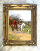 Fine Oleograph on Canvas "Heading to the Hunt" after Heywood Hardy