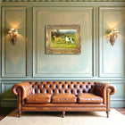 Gilt Framed Oleograph of a Pair of Greyhounds