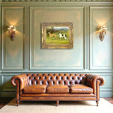 Gilt Framed Oleograph of a Pair of Greyhounds