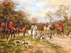 Fine Lithograph on Canvas of a Hunting Scene -The Meet