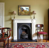 Fine Oleograph on Canvas of Highland Cattle in the Mountains