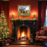 Highland Cattle by the Tay - Fine Oleograph on Canvas after Bosworth Hurt