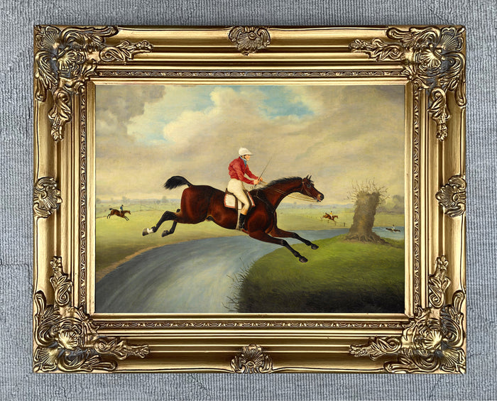 Oleograph on Canvas of a Racehorse 
