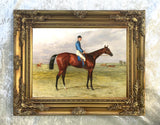Fine Oleograph on Canvas of the Bay Colt "Lecturer"