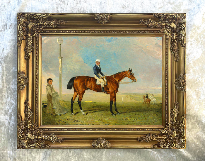 Fine Oleograph on Canvas of the Bay Racehorse 
