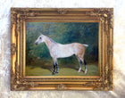 Fine Oleograph on Canvas of a Dapple Grey Hunter