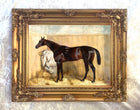 Fine Oleograph on Canvas of a Bay Horse in a Stall aft. Harry Hall