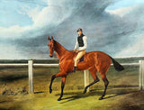 Fine Oleograph on Canvas of Racehorse with a Jockey Up aft. J.F.Herring