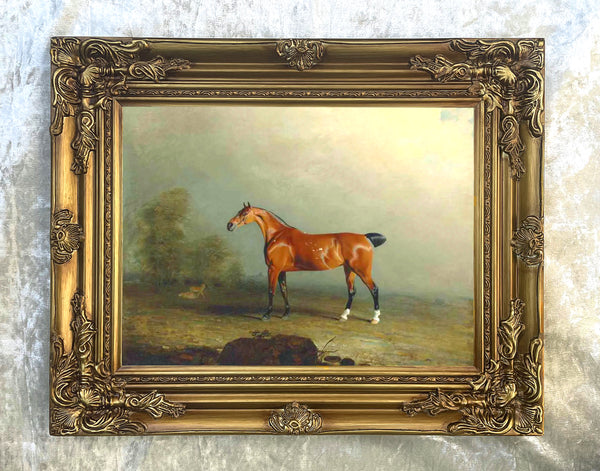 Fine Oleograph on Canvas of a Bay Landscape in a Landscape aft. Benjamin Marshall