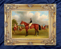 Fine Oleograph on Canvas - Portrait of the Derby Winner "Cotherstone" 1834