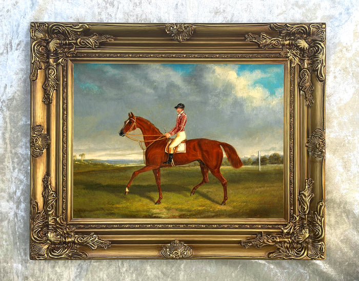 Fine Oleograph on Canvas - Portrait of the Derby Winner 