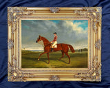 Fine Oleograph on Canvas - Portrait of the Derby Winner "Plenipotentiary"