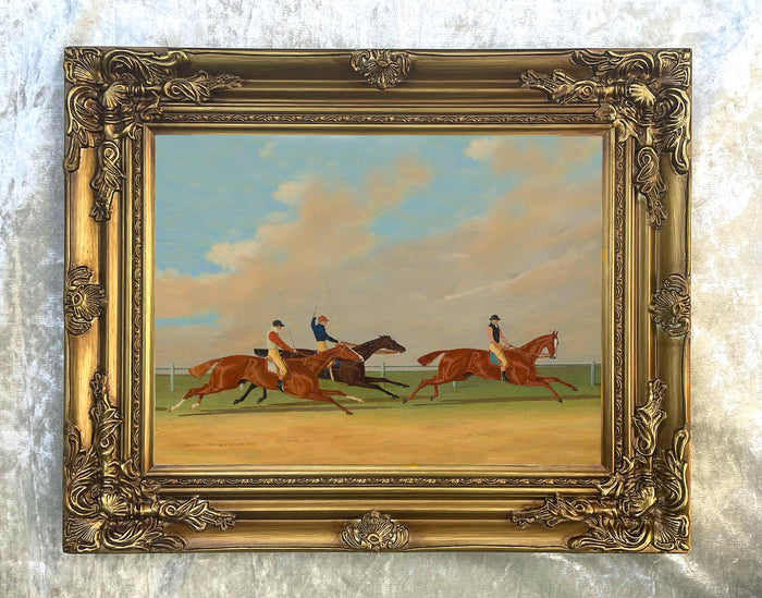 Fine Oleograph on Canvas of the 1820 St.Leger won by 
