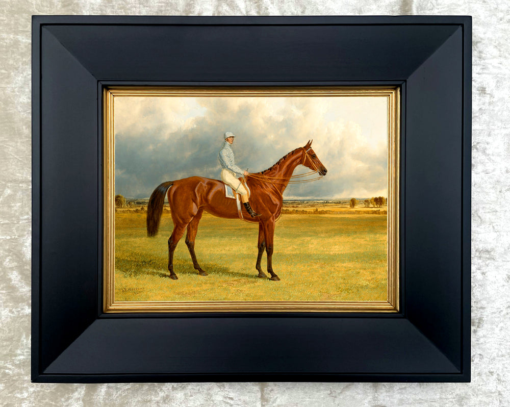 Fine Oleograph on Canvas - Study of a Racehorse & Jockey