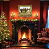 Fine Oleograph on Canvas of 3 Horses in a Landscape