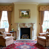 Excellent Lithograph on Canvas - Portrait of a Grey Horse in a Landscape