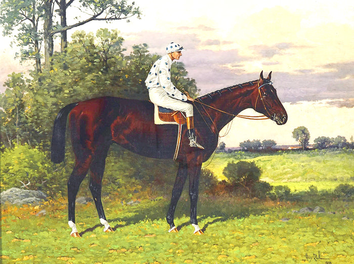 Fine Oleograph on Canvas of the Racehorse 