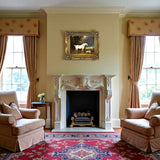 Excellent Oleograph on Canvas - Portrait of a Grey Horse & Dog in a Landscape